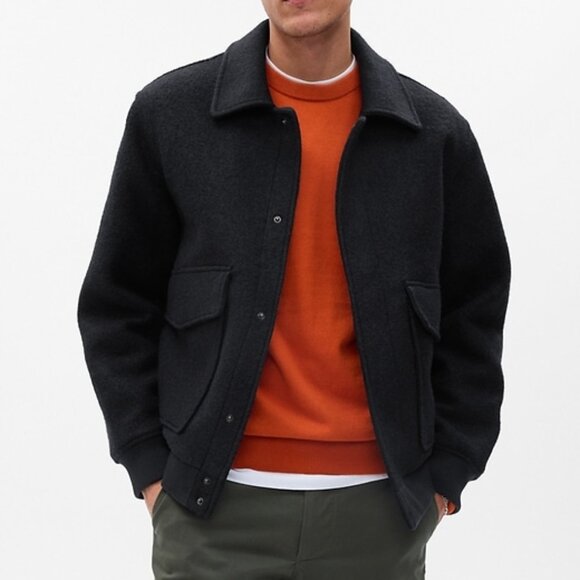 NWT Gap Wool Patch-Pocket Jacket